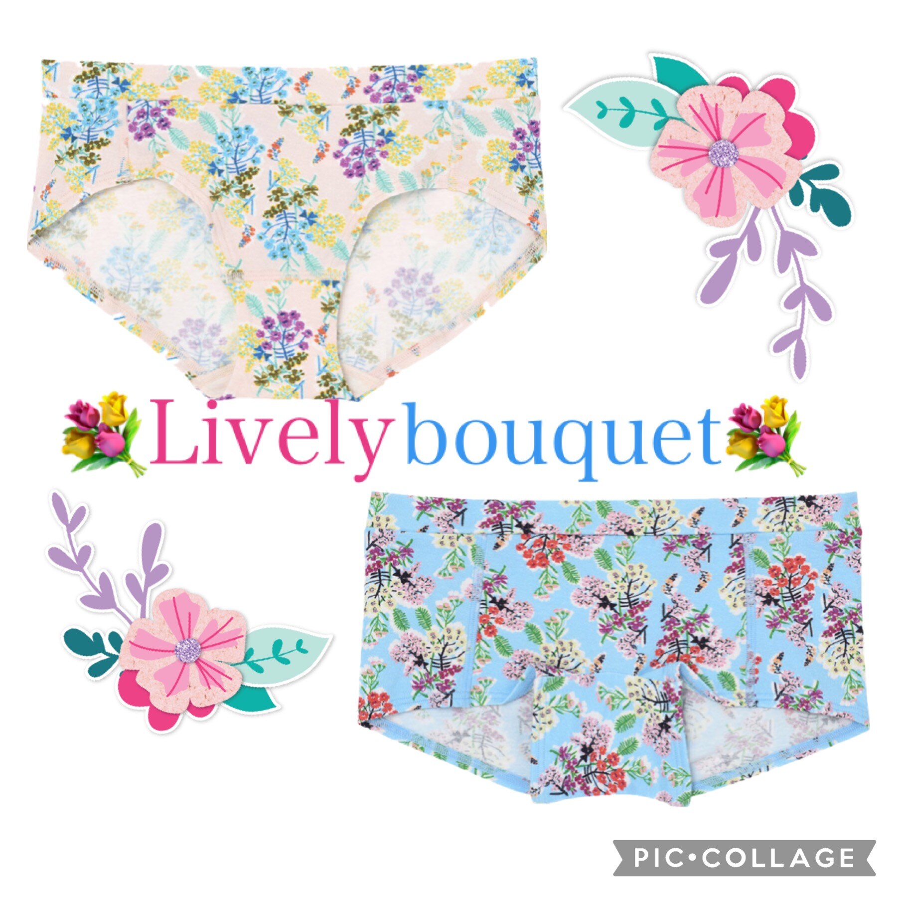 コットンプリント Lively Bouquet Une Nana Cool Commune