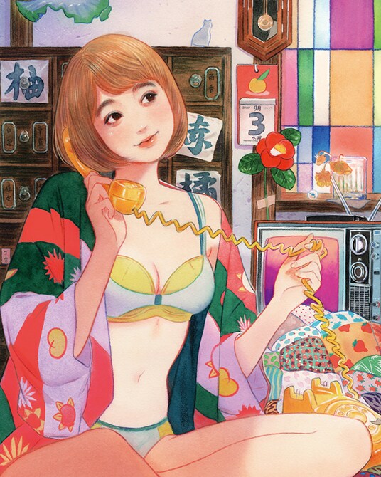 イラストレーター・Little Thunder さん描き下ろし tokitome Bra トキメキカラフルを着る 日本浪漫3人娘